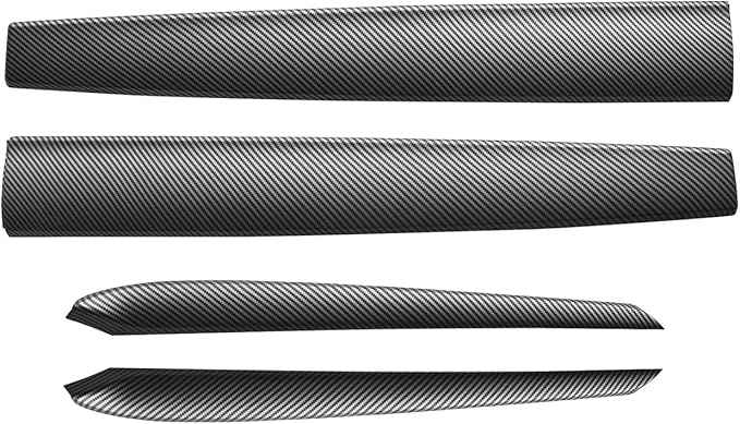 Matte Carbon Fiber Dashboard Cover and Front Door Cover Compatible with Tesla Model 3（2021-2023） and Model y（2019-2024 (Matte Carbon Fiber)