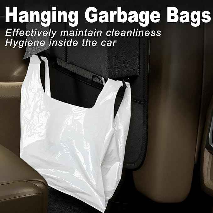 Car Seat Organizers,Multi-functional Back Seat Protectors, Storage Pouches, and Tray Holders (for Cars, Kids, Seat Back and Rear Seats) (Plain Black, 2 Pcs)