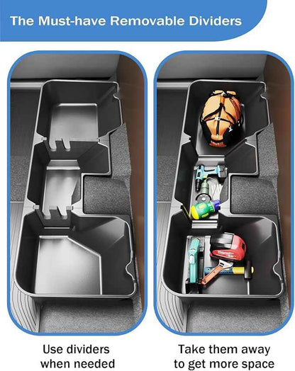 FengYu Under Seat Storage Box - Compatible with 2019-2026 Dodge Ram 1500 Crew Cab (New Body Style),Heavy-Duty Truck Organizer Under Back Seat Organizer Box