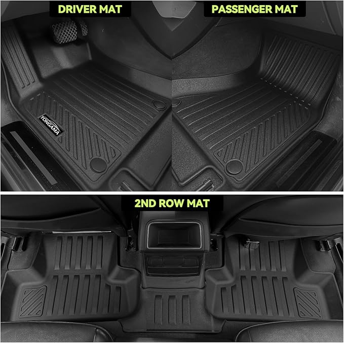 Tongama-Floor Mats for 2003-2009 Toyota 4Runner, All Weather TPE Floor Liners and Trunk Mat and Backrest Mats Protectors for Toyota 4Runner Waterproof Interior Accessories