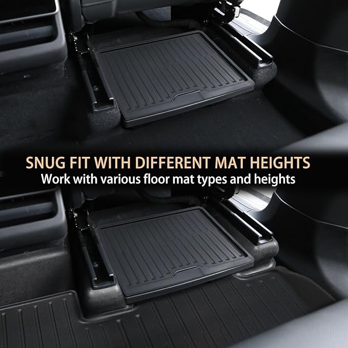 Under Seat Storage Box Organizer for Tesla Model Y Juniper 2025 2026 - Rear Row，Anti-Slip Hidden Underseat Organizer Tray with Lid Cover Storage Box for Model Y Juniper Interior Accessories (1 Pack）