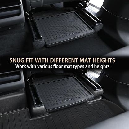 Under Seat Storage Box Organizer for Tesla Model Y Juniper 2025 2026 - Rear Row，Anti-Slip Hidden Underseat Organizer Tray with Lid Cover Storage Box for Model Y Juniper Interior Accessories (1 Pack）