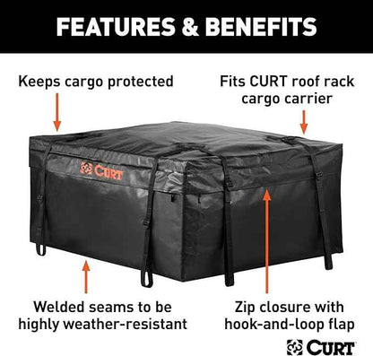 Curt 18220 Waterproof Rooftop Carrier Cargo Bag