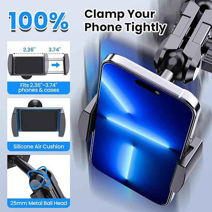 Upgraded Metal Phone Mount for Jeep Wrangler JL JLU 2018-2023 & Gladiator JT 2020 2021 2022 2023 Accessories, Dash Phone Holder with Duck Mounts System Kit (Not for 4xe & 2024+)