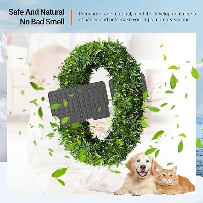 powoq 8 Seats Cargo Mat Compatible with 2016-2022 Honda Pilot Trunk Mat TPE Cargo Liner Trunk Liner 2nd Back Seat Protector Replacement for 2016-2022 Honda Pilot Accessories