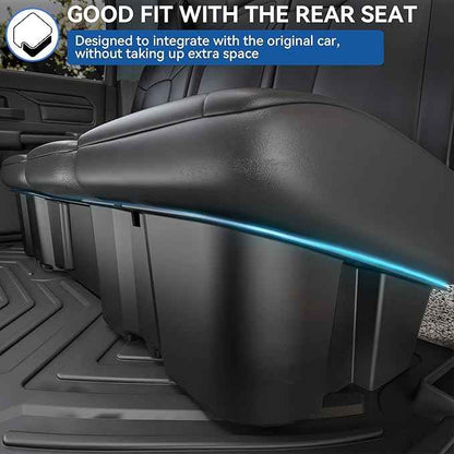 oEdRo Upgraded Under Seat Storage Box Fit with 2019-2026 Chevy Silverado/GMC Sierra 1500, 2020-2026 Silverado/Sierra 2500HD 3500HD Double Cab & Crew Cab, 2-in-1 Underseat Storage Black Tool Box