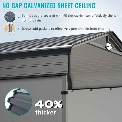 Metal Carport 20x20,Car Port Heavy Duty Metal for Snow,Car Tent Garage with Galvanized Metal Roof,Outdoor Two Car Carports All Weather