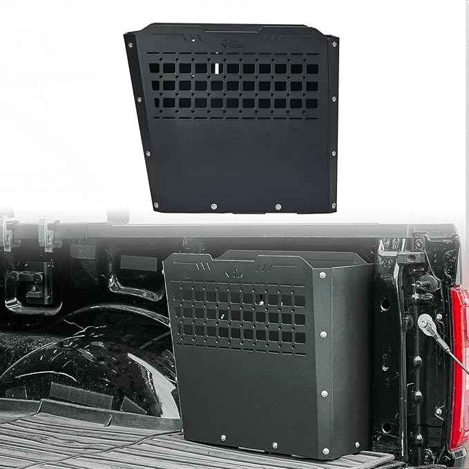 JOYTUTUS Truck Bed Storage Box Compatible with 2015-2026 F150 F250 F350, Heavy-Duty Metal Pickup Tool Box for Truck Bed, 57L Truck Bed Tool Storage Box Toolboxes, Side Tool Box Toolbox Cargo Box