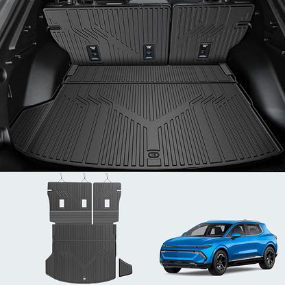 Cargo Mat for 2026 2025 2024 Chevy Equinox EV, Trunk Mat with Backrest Mat All Weather Back Seat Cover Protector for 2024-2026 Chevrolet Equinox EV Accessories Including Storage Mat