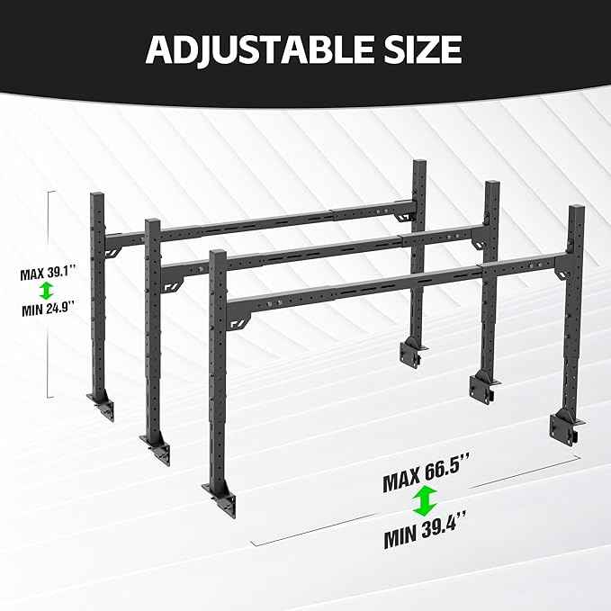 Adjustable Ladder Bed Racks Compatible with Tacoma/Silverado/Sierra/Ram/Tundra/Titan/Frontier/Colorado/Canyon/JT/Ford F-Series/Ranger/Maverick, Universal Truck Cargo Rack