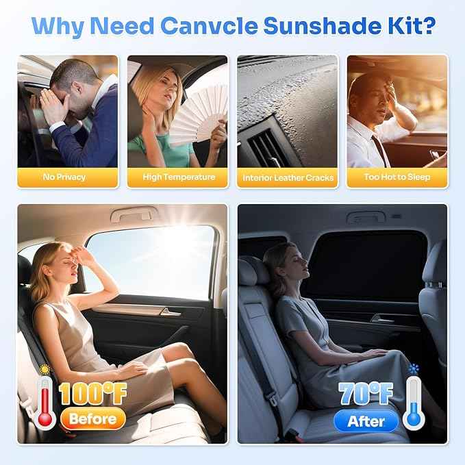 Window Shades for 2015-2020 Ford F150 4 Door Accessories Windshield Sun Shade Side Rear Window Cover Sunshade Sun Visor Shield Privacy Protection for Camping Keep Vehicle Cool Black 6PCS