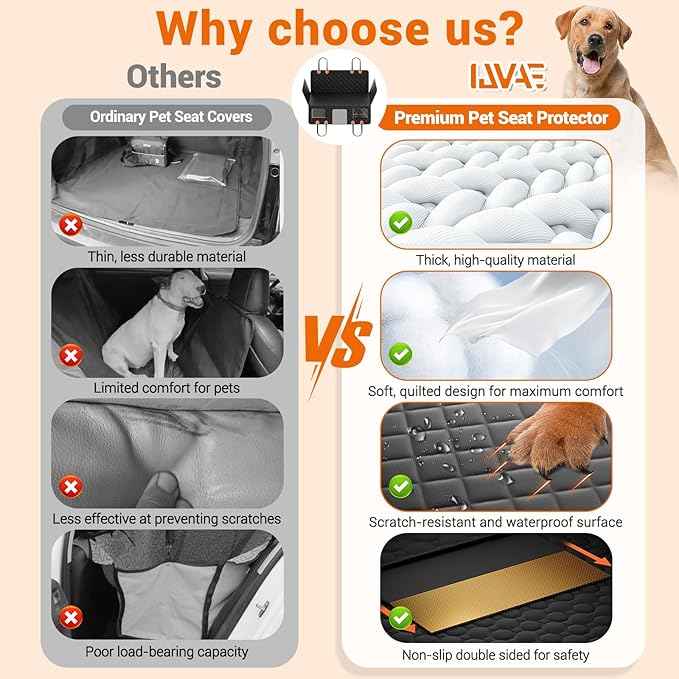 Truck Back Seat Extender for Dogs Hard Bottom Holds 500lbs,Dog Car Seat Cover for Back Seat, Waterproof and Can be stored Dog Hammock for Car SUV