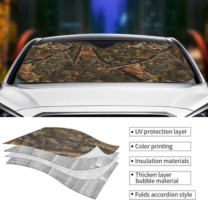 Camouflage Hunting Car Windshield Sunshade Front Window Sun Visor Protector Foldable Shield Cover for Truck SUV