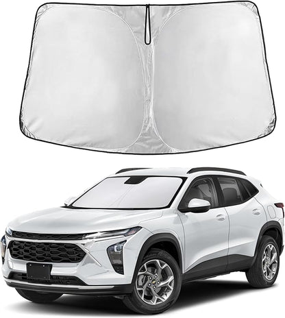 EcoNour Windshield Sun Shade Compatible for Chevrolet Trax 2024–2026 | Compact SUV Front Window Sunshade | Foldable Sun Visor Cover | UV Protection & Heat Reduction