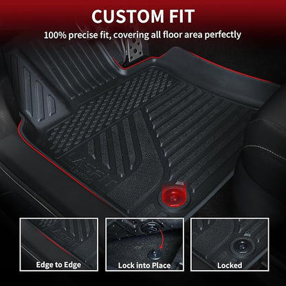 LASFIT Floor Mats for Toyota Camry 2025-2026 Hybrid/LE/SE/XSE/XLE, All Weather Custom Fit TPE Floor Liner for Camry 2025 Front & Rear 2 Row Car Mats, Black.