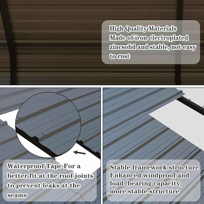 20x20 FT Carport Heavy Duty -Metal Carports for 2 Car All Weather,Garage Kit with Reinforced Frame, Steel Car Canopy Shelter for Outdoor Vehicle Protection
