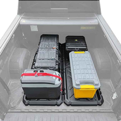 Slide-Out Truck Bed Organizer Tray, Heavy Duty Cargo Storage System with Easy Tailgate Access, Fits Mid-Size Bed Organizer 5'Beds, Durable HDPE Material, No Drilling