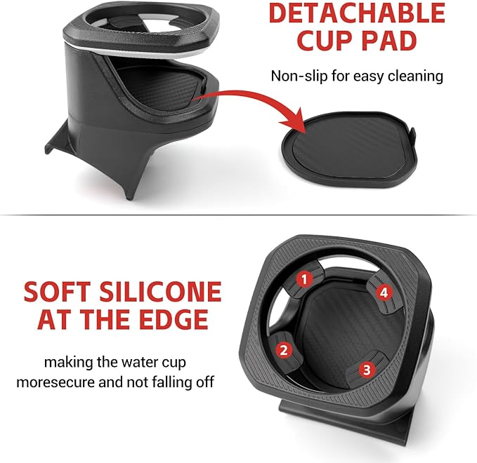 Cup Holder Fit for 2018-2024 Jeep Wrangler JL JLU 4XE/Gladiator JT Accessories, Left&Right Door Cup Holders for Jeep Gladiator 2020-2024&Jeep Wrangler 2018-2024(Front Row, Left+Right)