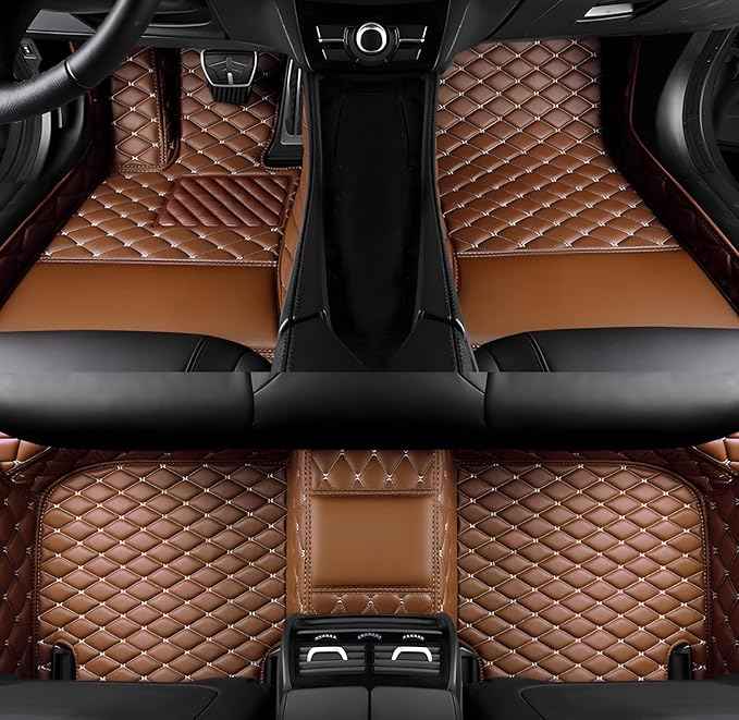 SARAHS Customized car Floor mats -Suitable for 99% of Cars, SUVs, and Trucks - car Pads to Protect Vehicle Interior Floor Accessories (Light Brown)