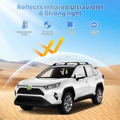 Sunshades for 2013-2018 Toyota RAV4 Accessories Sun Shade Side Rear Window Shade Cover Sun Visor Shield Privacy Protection for Camping Keep Vehicle Cool Black 7PCS