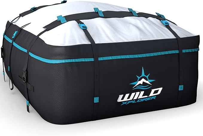 Rooftop Cargo Carrier - 23 Cubic Feet (XXL), Waterproof Soft Shell Car Roof Cargo Carrier, Heavy Duty Car Top Luggage Cargo Bag with Patented Door Hooks and Non-Slip Mat