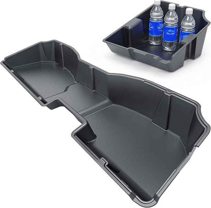 oEdRo Underseat Storage for Chevy Silverado/GMC Sierra 1500(2014-2018) Crew Cab, 2500HD 3500HD(2015-2019), Upgraded Rear Under Seat Storage Truck Organizer Tool Box
