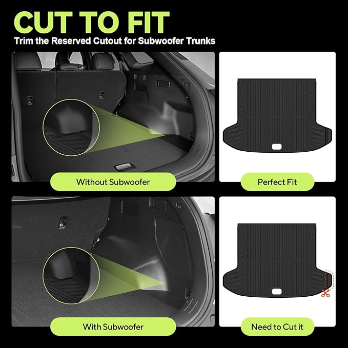 Tongama-Floor Mats for 2022-2025 2026 Hyundai Tucson Gas, All Weather TPE Trunk Mat and Backrest Mats Protector and Cargo Net and Door Sill Guards for Hyundai Tucson Floor Liner Accessories