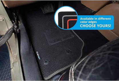 CLIM ART All-Weather Car Floor Mats Compatible with Jeep Wrangler 2014-2018, Custom-Fit Heavy-Duty Floor Liners for Cars & SUVs, Car Accessories for Men & Women, Black - FL011307196