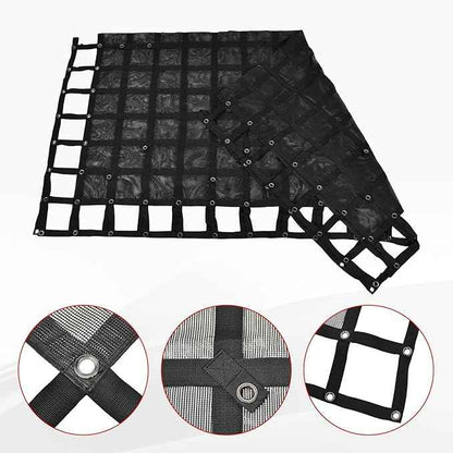 Heavy Duty 105" x 120" Truck Bed Cargo Net with Adjustable Cam Buckles & S-Hooks & Cross Strap,8.75' x 10' Cargo Net with 1500LBS Capacity for Pickup Truck Bed Trailer SUV Jeeps