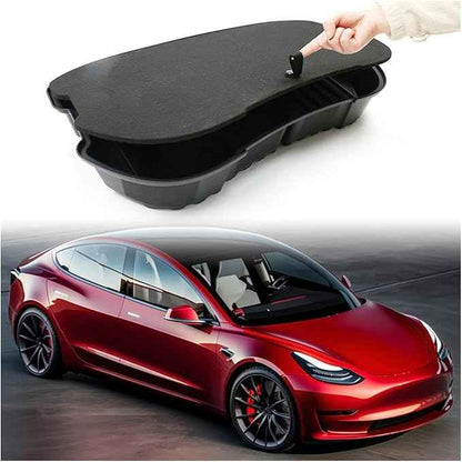 Car Front Trunk Storage Box Frunk Organizer Cargo Protective Tray Compatible For Tesla Model 3 2024 Storage Container(Without Cover)
