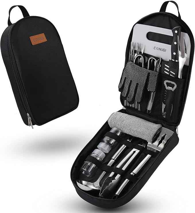 Camping Cookware Storage Bag - Camping Cooking Utensils Set Bag Camping Tool Portable Storage Bag Suitable for Knife, Fork, Spoon, Chopping Board, Chef's Knife,Kitchenware Storage