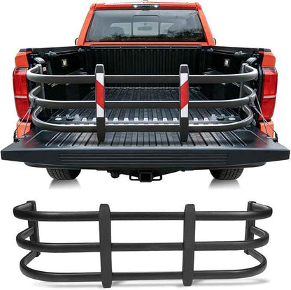 Truck Bed Extender Fit for Toyota Tacoma 2005-2026, Adjustable Aluminum Tailgate Extender, 180° Flip Design, Heavy-Duty Alloy, Drill-Mount Storage Extension for Long Cargo