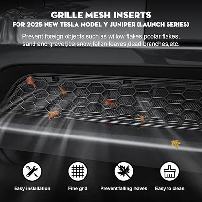 Grille Mesh Inserts for 2026 Tesla New Model Y Premium Front Air Inlet Vent Grille Cover Replacement for Tesla Model Y Juniper Accessories (Not fit 2026 Standard & Performance)