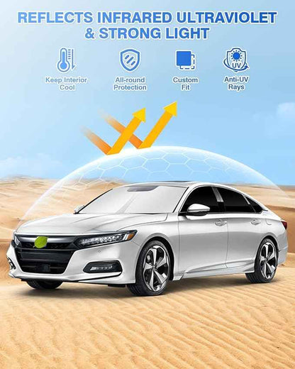 Windshield Sunshades for Honda Accord 2018-2022 Side Rear Window Shade Cover Set Window Sun Visor Blocker Privacy Protection Keep Vehicle Cool Black 8PCS