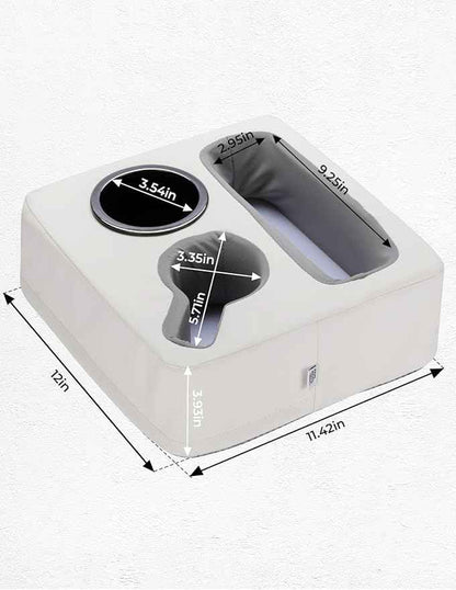KEMIMOTO Back Seat Cup Holder for Car, Couch Cup Holder, Car Truck Boat Organizer, Couch Sofa Bed Expander Tray Holds Drinks, Snacks, Remote, Cell Mobile Phone (White)
