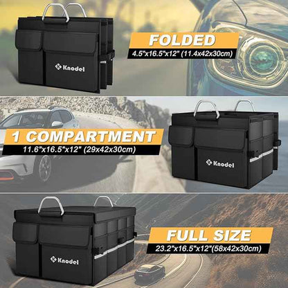 K KNODEL Car Trunk Organizer, Black, Unisex, Automobiles
