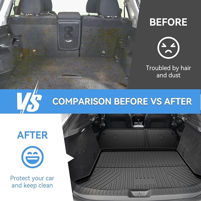 Truck Mat & Rear Backrest Mat fit for Mazda CX-30 2020-2026 Cargo Liners All Weather Anti-Slip Split Dog Liner CX30 Accessories (Cargo Liner +Backrest Mats)
