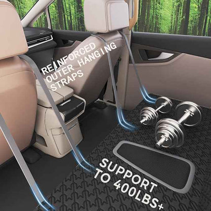 Upgraded Durable Hard Bottom Dog Car Seat Cover with EPE Sponge Cushion, Foldable Dog Rear Seat Protector, Waterproof Pet Car Seat Hammock, Seamless Dogs Back Seat Extender for SUV Truck(XL)