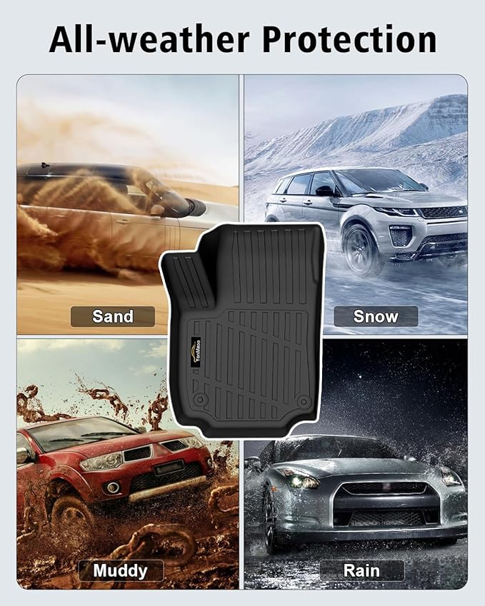 Floor Mats & Cargo Mat with Backrest Mat Custom for Chevy Equinox 2025 2026 (Only Gas) /GMC Terrain, Door Sill Guards, All Weather TPE Full Set Floor Liners Trunk Mat for Chevrolet Equinox Accessories