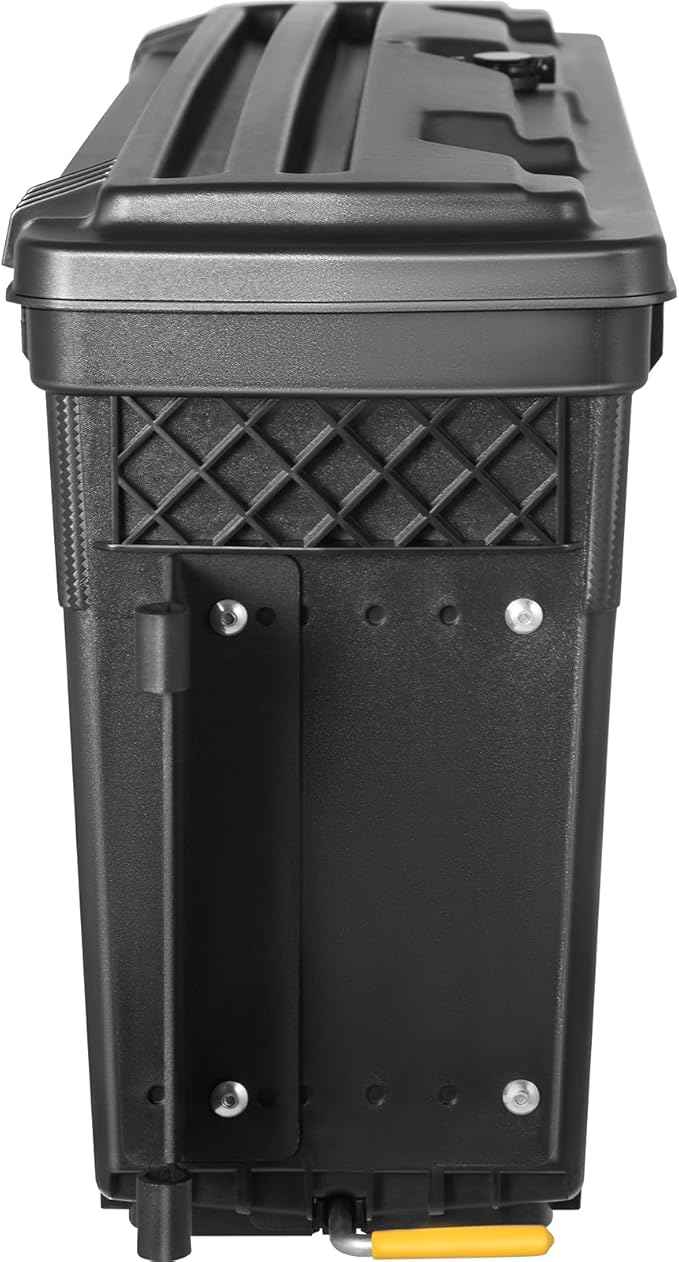 VEVOR Truck Bed Storage Box, Compatible with Dodge Ram 1500 2019-2021 L, Waterproof ABS Wheel Well Tool Box with Lockable Lid and Password Padlock, 6.6 Gal/25 L Truck Bed Toolbox, Driver Side, Black
