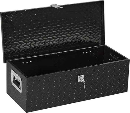 30" Heavy Duty Aluminum Tool Box Pick Up Truck Bed RV Trailer Toolbox Waterproof Square Storage Organizer with Side Handle, Lock with Keys -30"x 13"x 10"