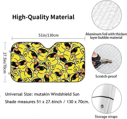 Duck Car Windshield Sunshade Front Window Sun Visor Protector Foldable Shield Cover for Truck SUV