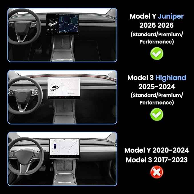 for Tesla Model Y Juniper Under Screen Storage Organizer 2025-2026/Model 3 Highland 2024-2026, Hideable Center Console Organizer Tray for Tesla Model Y Juniper Accessories, White