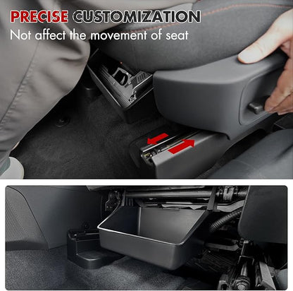 Mabett Under-Seat Storage Box for Ford Maverick Power Seat 2022-2025, Front Row Electric Seat Underseat Organizer Accessories