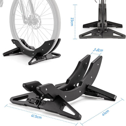 CXWXC Bike Floor Stand - Bicycle Parking Stand Fit 16"-29" Wheel, Adjustable Bike Floor Rack Stand for all 30-80mm Wide Tires
