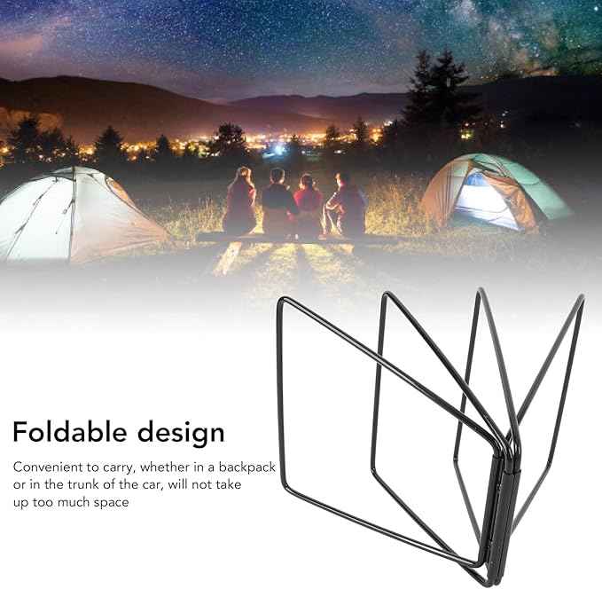 Srliya Cooler Stand, Stainless Steel Camping Storage Box Holder Rack for Outdoor, Folding with Carry Bag, for Hiking BBQ Fishing Picnic