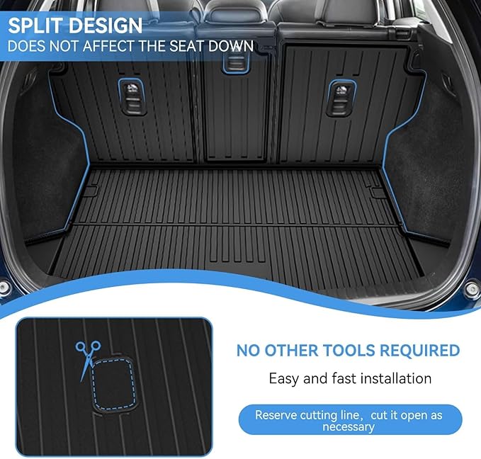 Cargo Liner with Backrest Mat Compatible with 2017-2025 Mazda CX-5 All Weather Protection CX5 Accessories