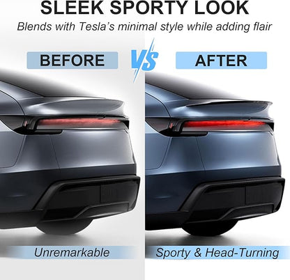 Spoiler for Tesla Model Y Juniper 2025 2026, Sporty OEM Style Trunk Wing ABS Aerodynamic Rear Lip Tail Spoiler for Model Y Juniper Exterior Accessories, Glossy Carbon Fiber