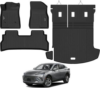 Tongama-Floor Mats for 2024 2025 2026 Buick Envista, All Weather TPE Floor Liners and Trunk Mat with Backrest Mat Protectors for Buick Envista Waterproof Interior Accessories