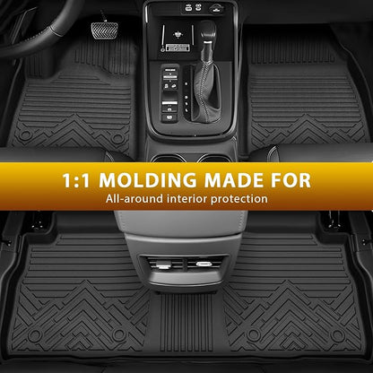 Powerty Floor Mats for 2024-2025 2026 Chevrolet Chevy Equinox EV Accessories (Non Fuel), All Weather Protection Anti-Slip and Waterproof Car Floor Liners for Equinox EV 3PCS